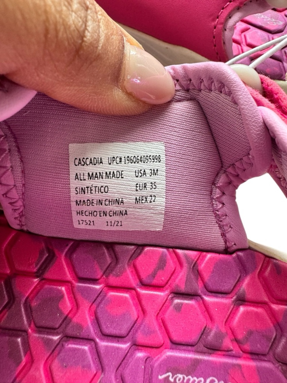 Eddie Bauer Cascadia Sandals Pink Women 3 Youth 1-2 Outdoor Adjustable NWT - Picture 5 of 5